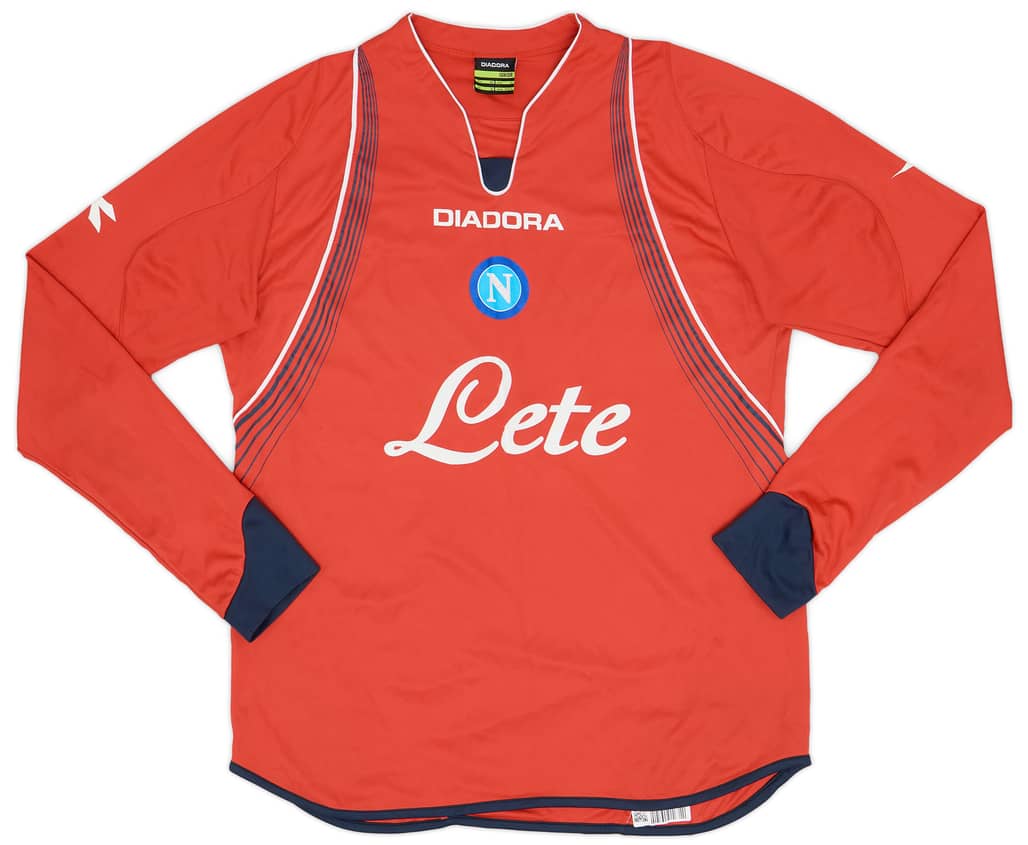 2007-08 Napoli Away L/S Shirt - 6/10 - (XL.Boys)