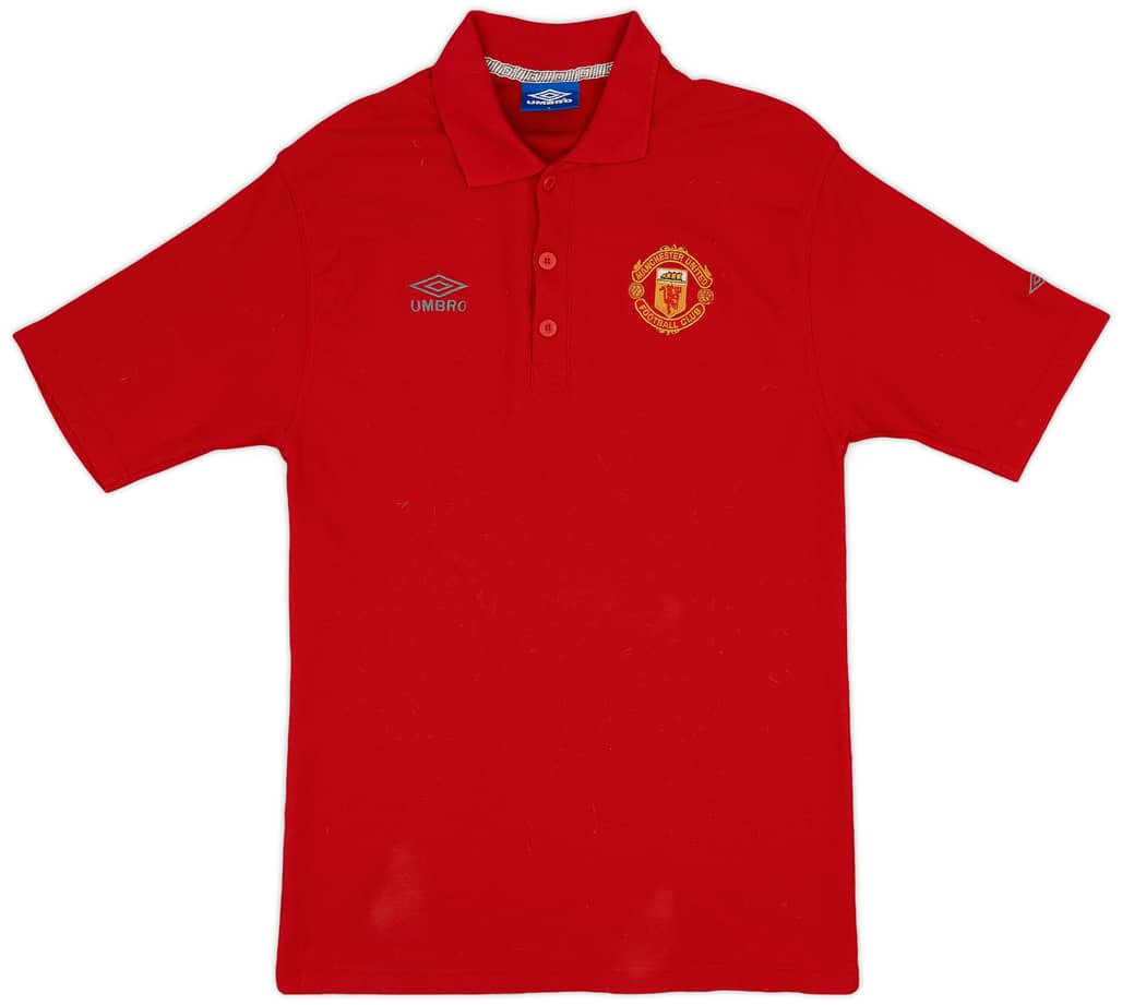 1999-00 Manchester United Umbro Polo Shirt - 9/10 - (L)