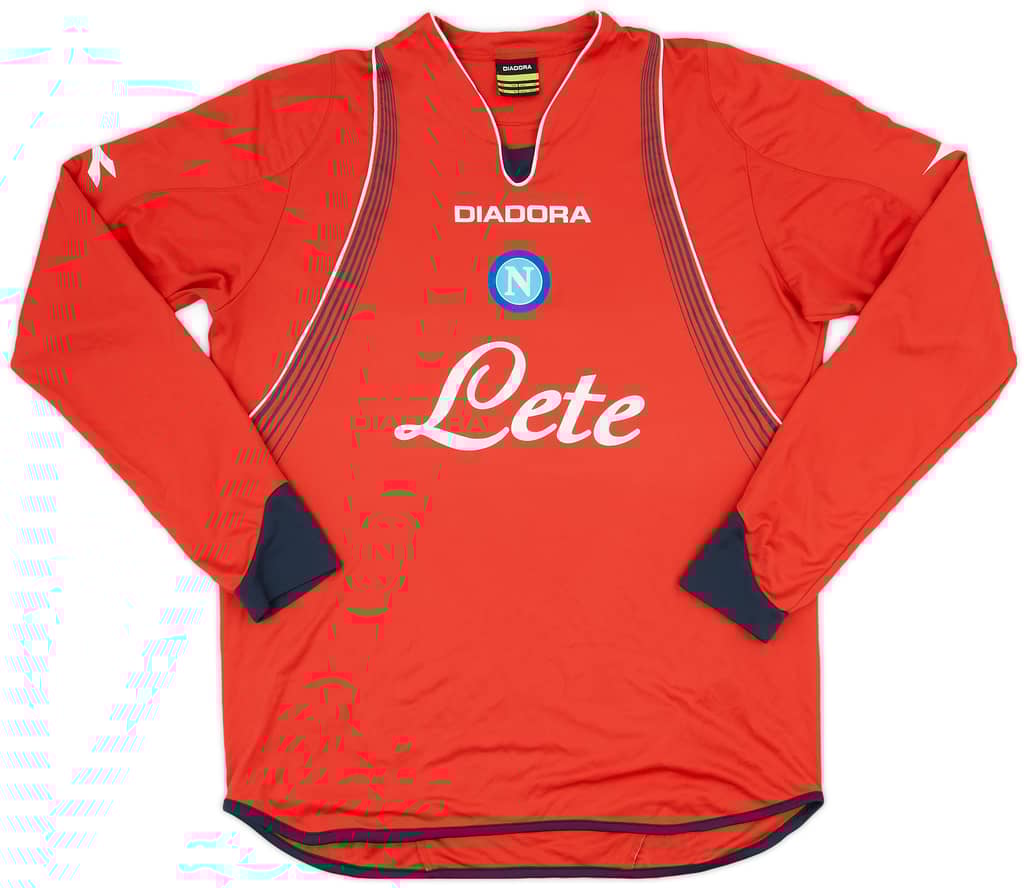 2007-08 Napoli Away L/S Shirt - 7/10 - (XL)
