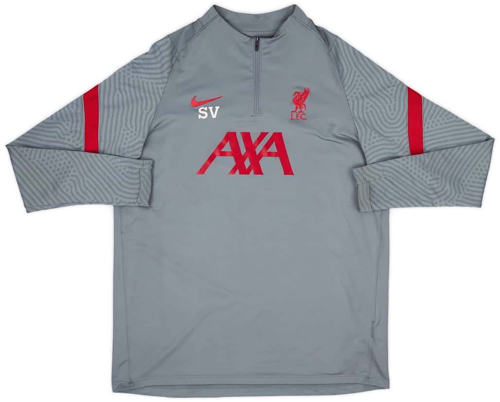 2020-21 Liverpool Staff Issue Nike 1/4 Zip Drill Top SV - 8/10 - (XL)
