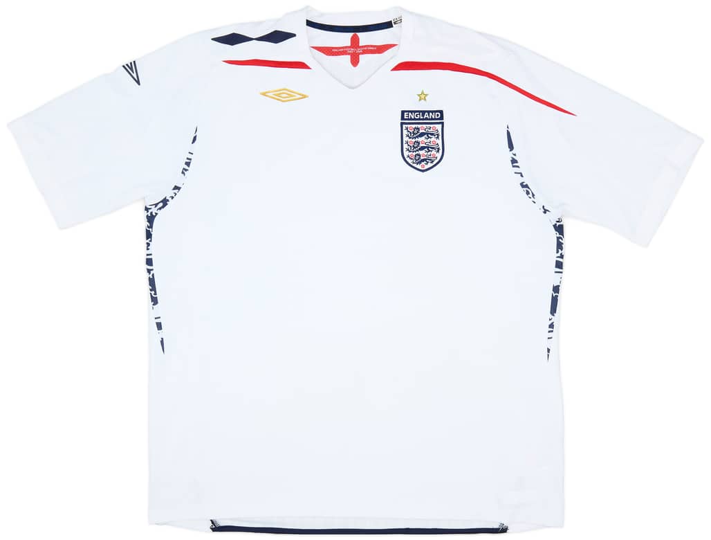 2007-09 England Home Shirt - 8/10 - (3XL)