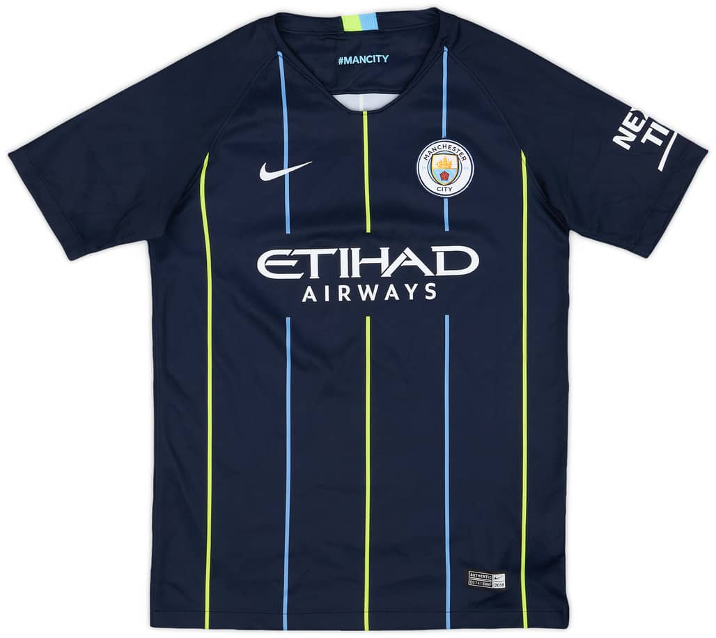 2018-19 Manchester City Away Shirt - 9/10 - (L.Boys)