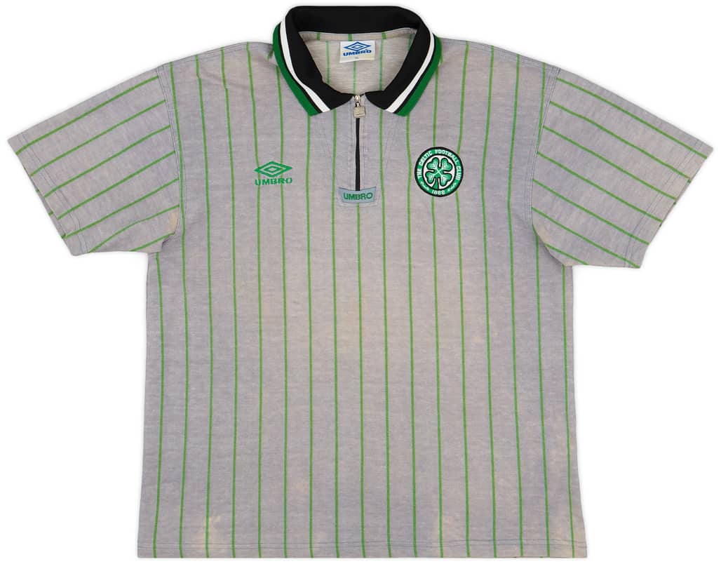 1997-98 Celtic Umbro 1/4 Zip Polo Shirt - 6/10 - (XL)