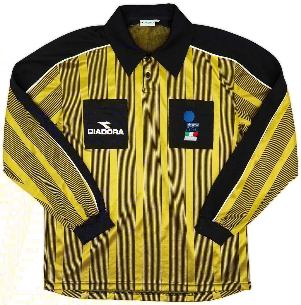1999-00 Italy FIGC Diadora Referee L/S Shirt - 7/10 - (XL)