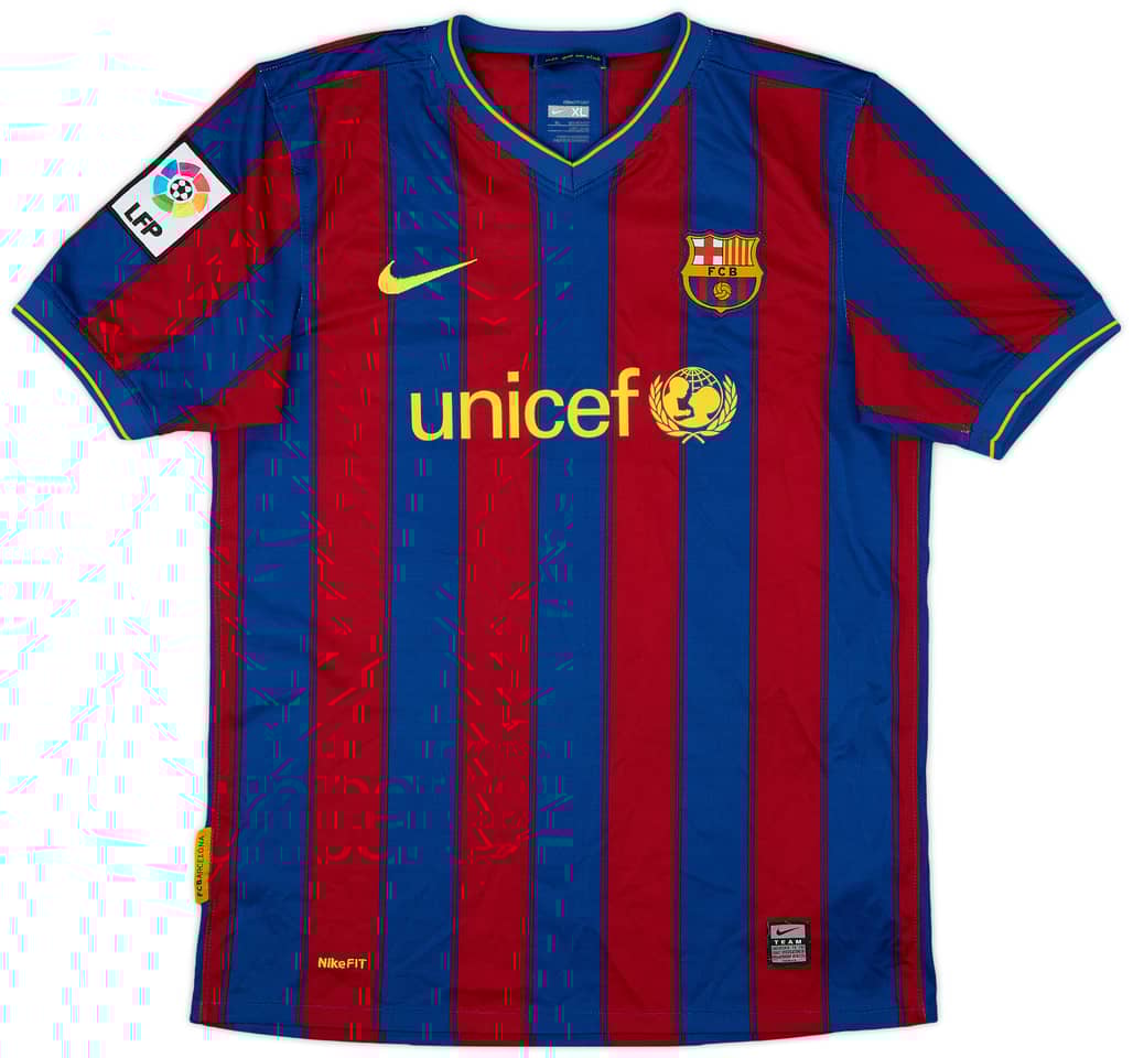 2009-10 Barcelona Home Shirt - 9/10 - (XL.Boys)