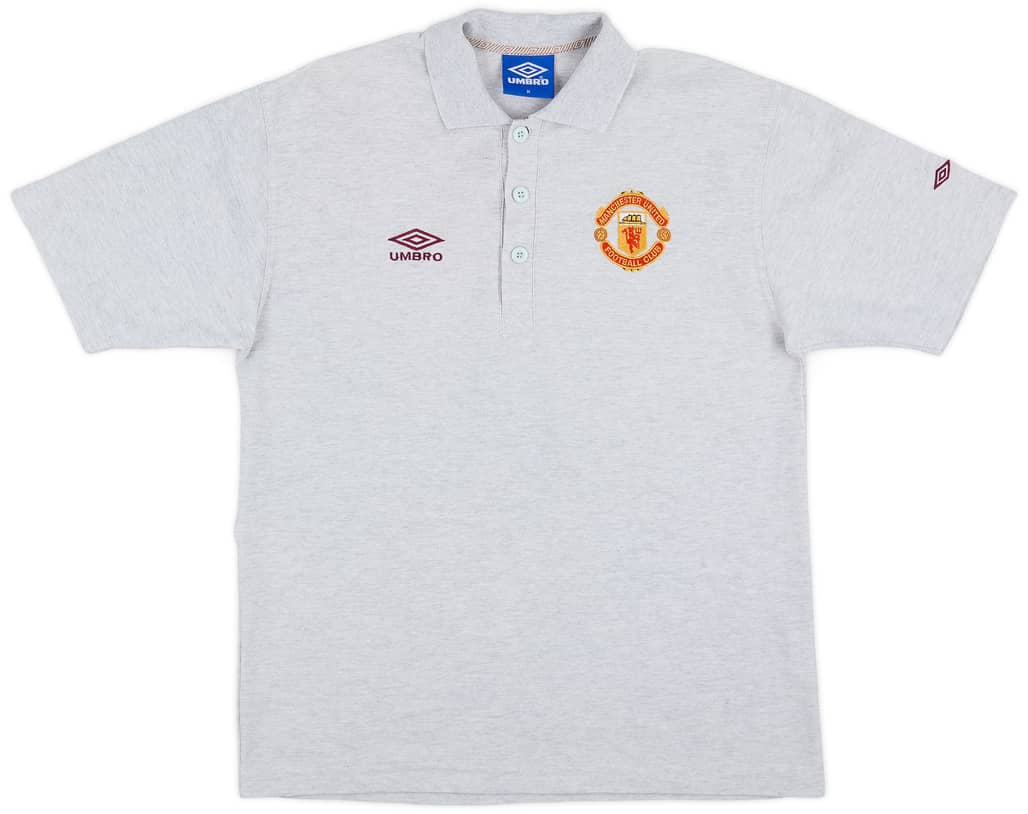 1996-97 Manchester United Umbro Polo Shirt - 9/10 - (M)