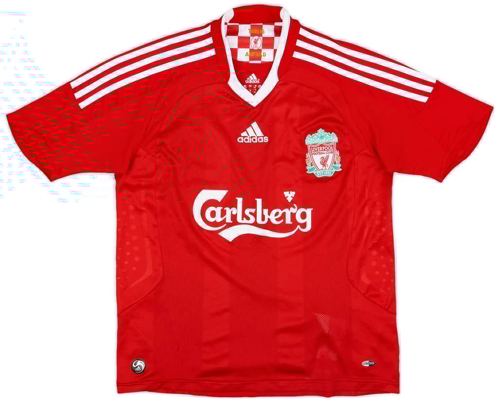 2008-10 Liverpool Home Shirt - 8/10 - (XL.Boys)