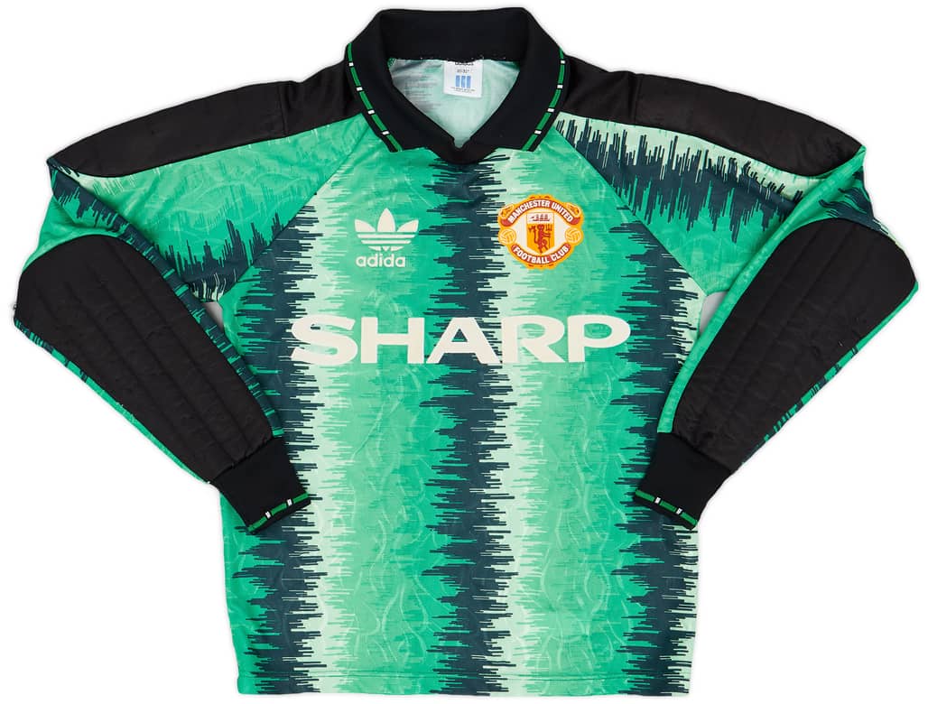 1990-92 Manchester United GK Shirt - 6/10 - (M.Boys)