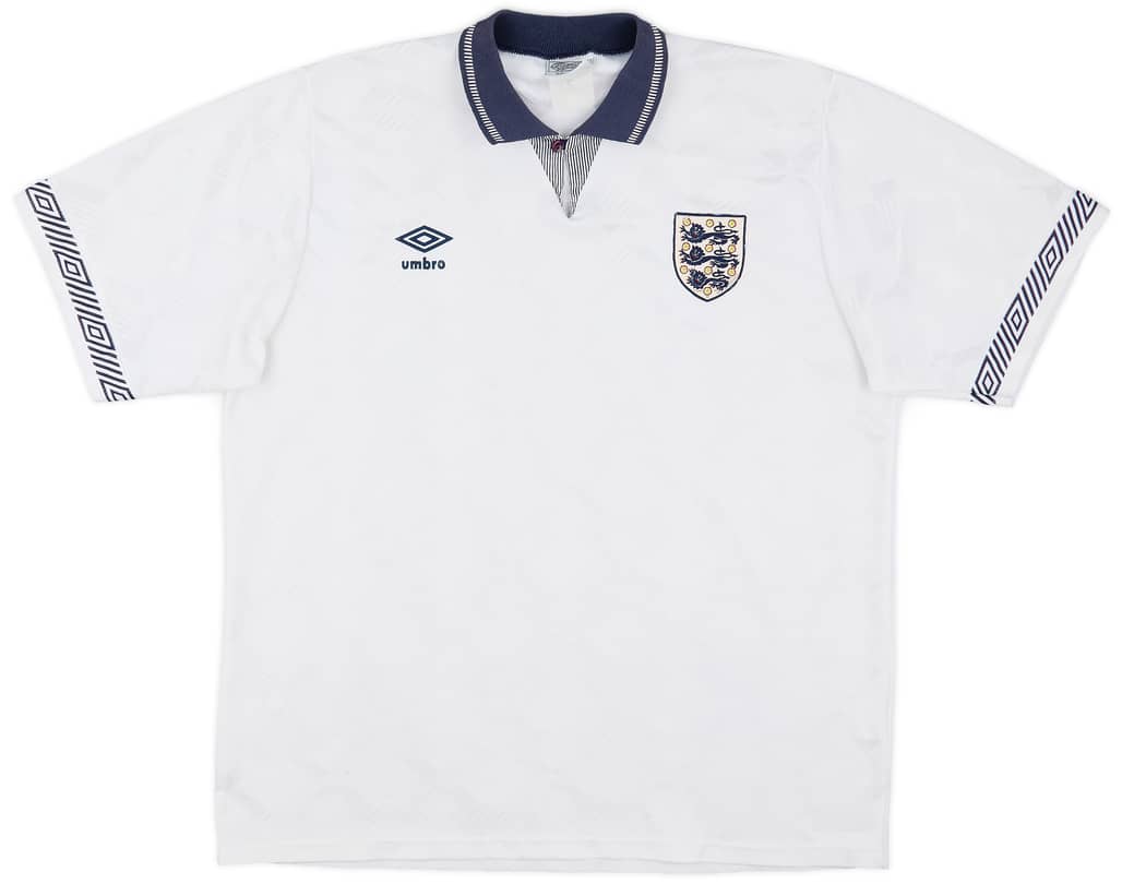 1990-92 England Home Shirt - 6/10 - (L)