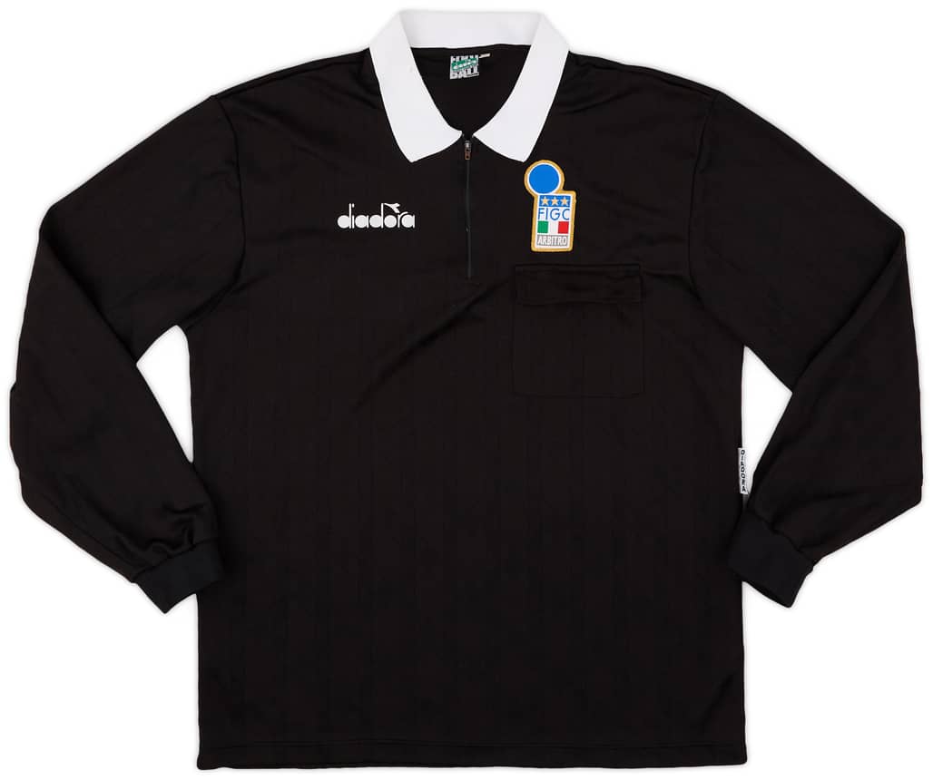 1990s Italy FIGC Diadora Referee L/S Shirt - 8/10 - (XL)