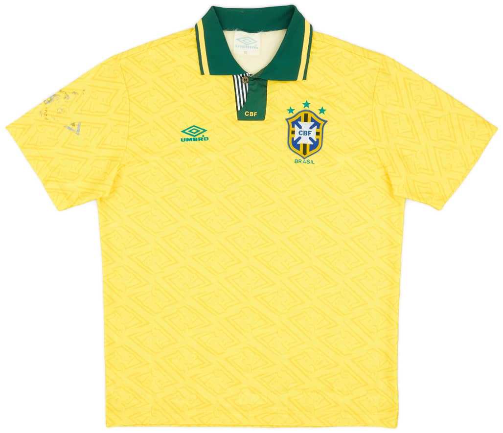 1991-93 Brazil Home Shirt - 7/10 - (XL)
