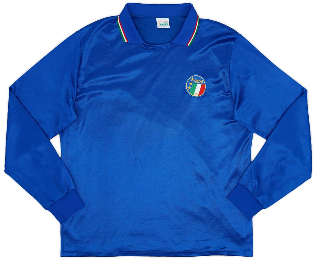 1986-88 Italy Home L/S Shirt - 8/10 - (XL)