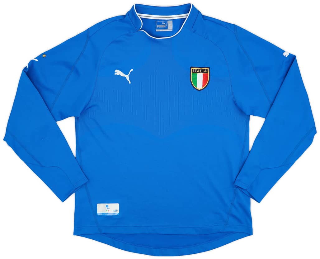 2003-04 Italy Home L/S Shirt - 9/10 - (XL)