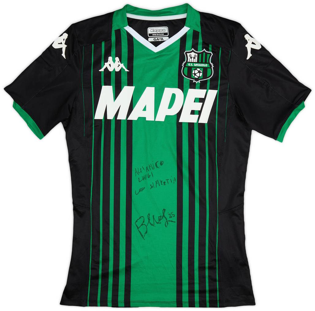 2019-20 Sassuolo Signed Home Shirt - 9/10 - (M)