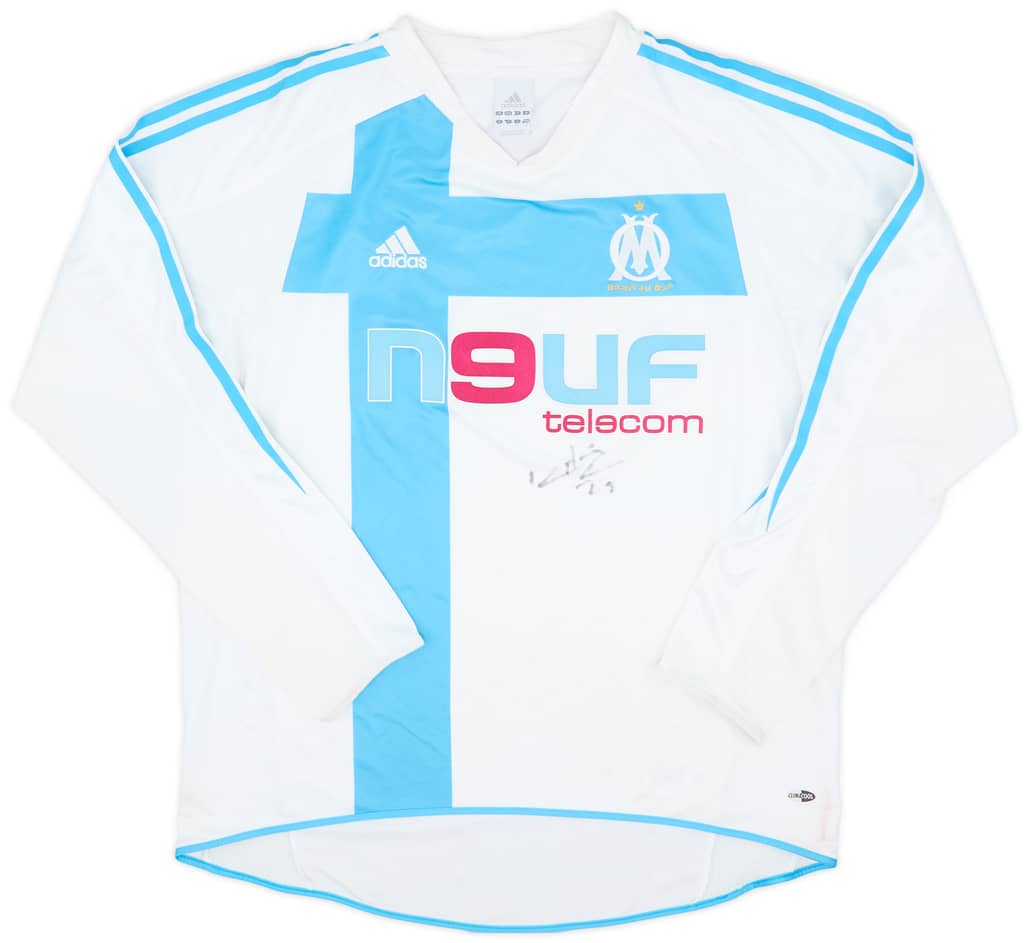 2004-05 Olympique Marseille Signed Home L/S Shirt - 5/10 - (L)