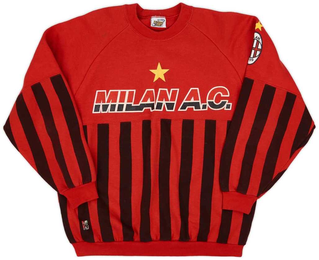 1990-91 AC Milan Le Felpe Dei Grandi Club Sweat Top - 8/10 - (L)