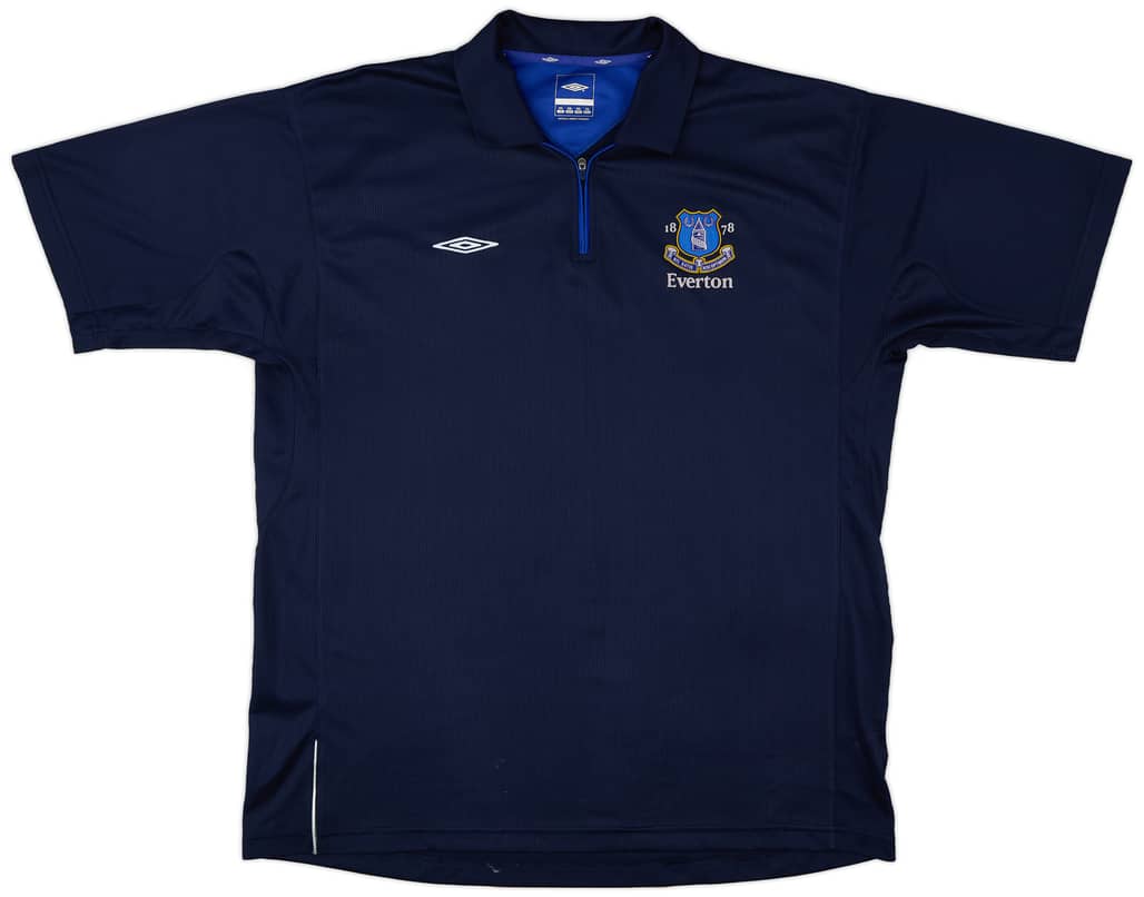 2006-07 Everton Umbro 1/4 Zip Training Polo - 7/10 - (XXL)
