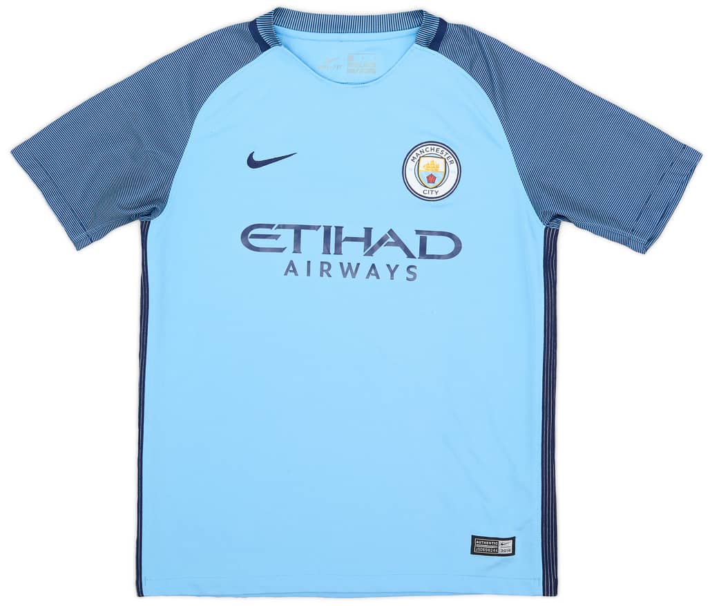 2016-17 Manchester City Home Shirt - 7/10 - (L.Boys)