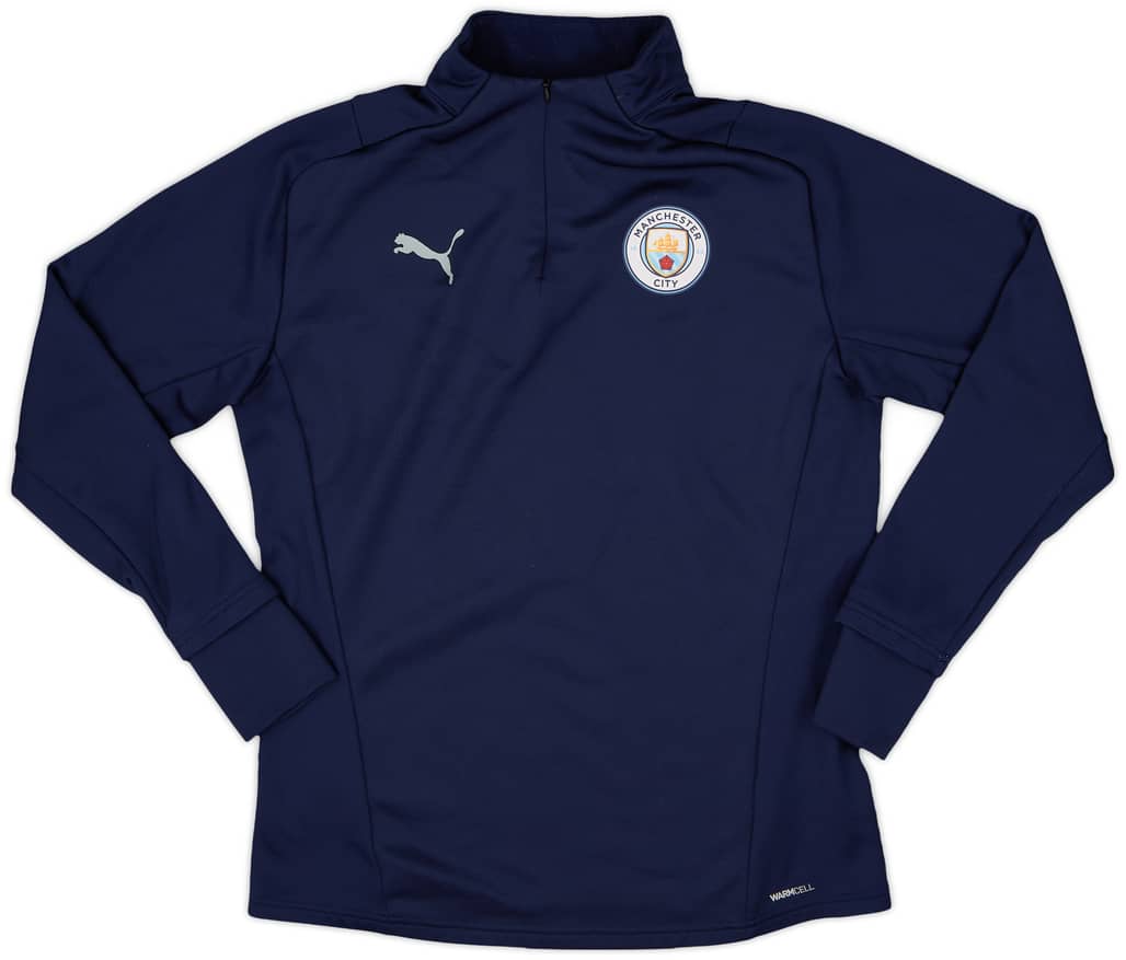 2021-22 Manchester City Puma 1/4 Zip Training Top - 8/10 - (S)