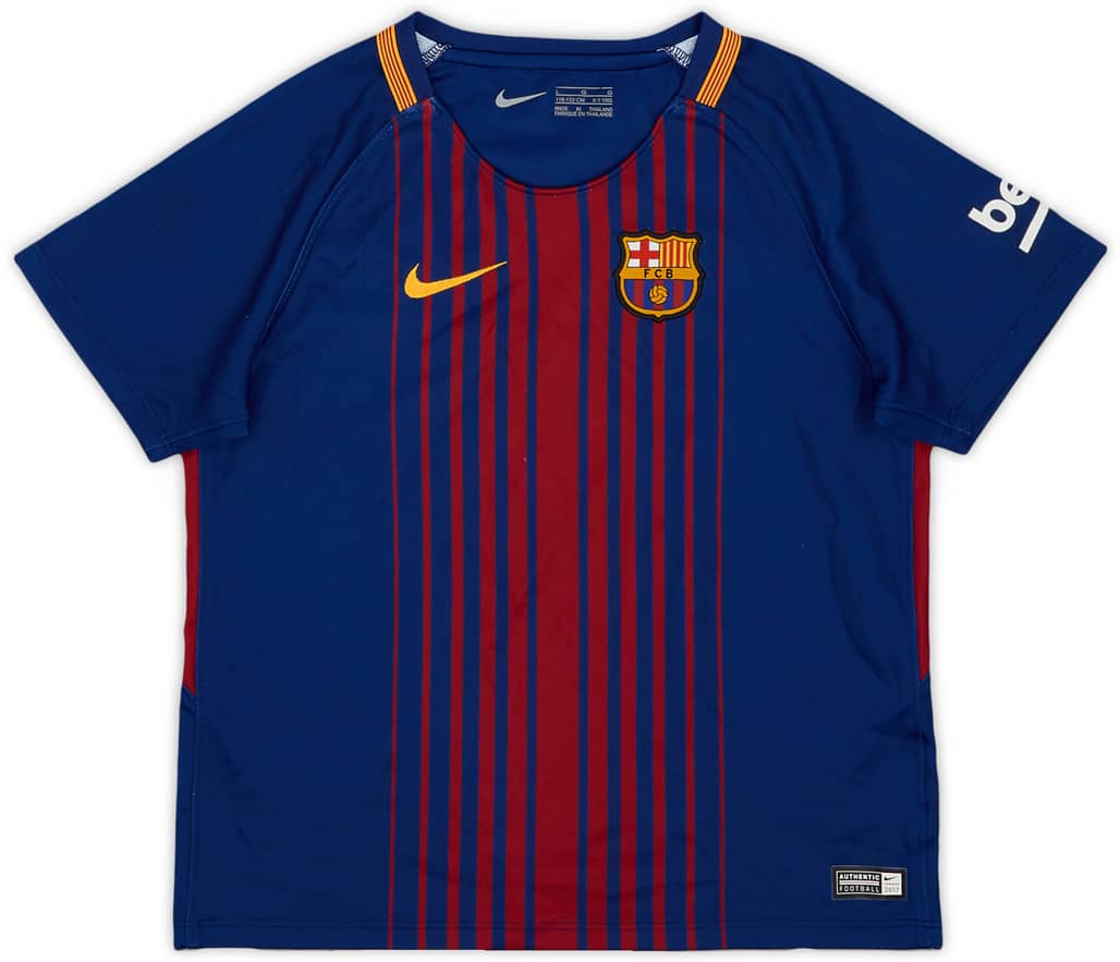2017-18 Barcelona Home Shirt - 8/10 - (S.Boys)