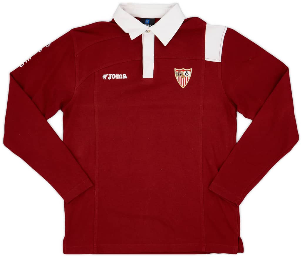2006-07 Sevilla Joma Rugby Polo L/S Shirt - 9/10 - (S)