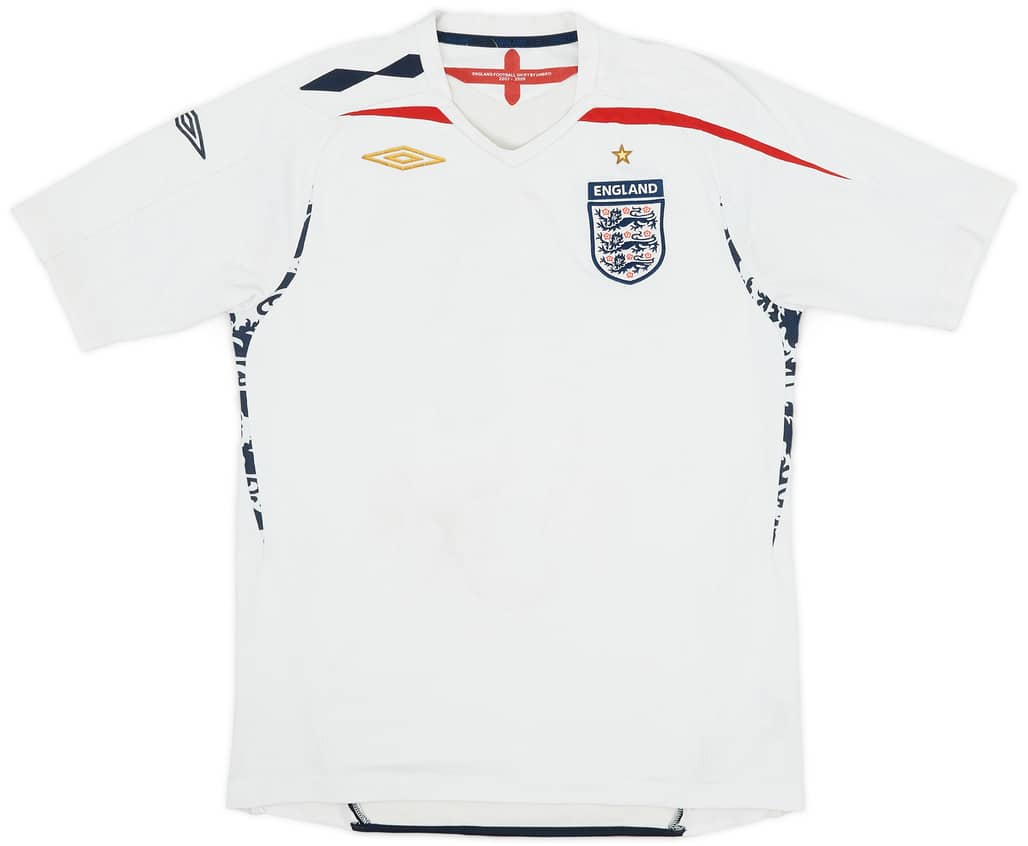 2007-09 England Home Shirt - 4/10 - (S)