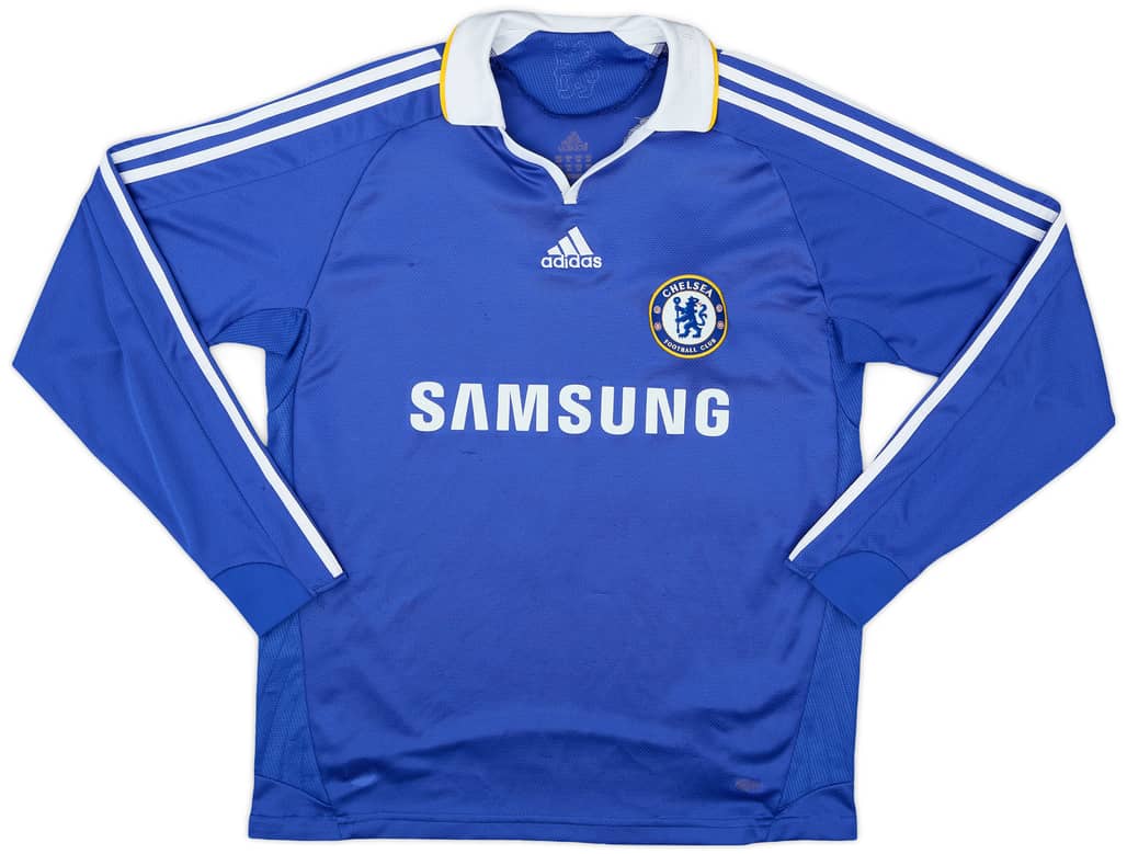 2008-09 Chelsea Home L/S Shirt - 6/10 - (XL.Boys)
