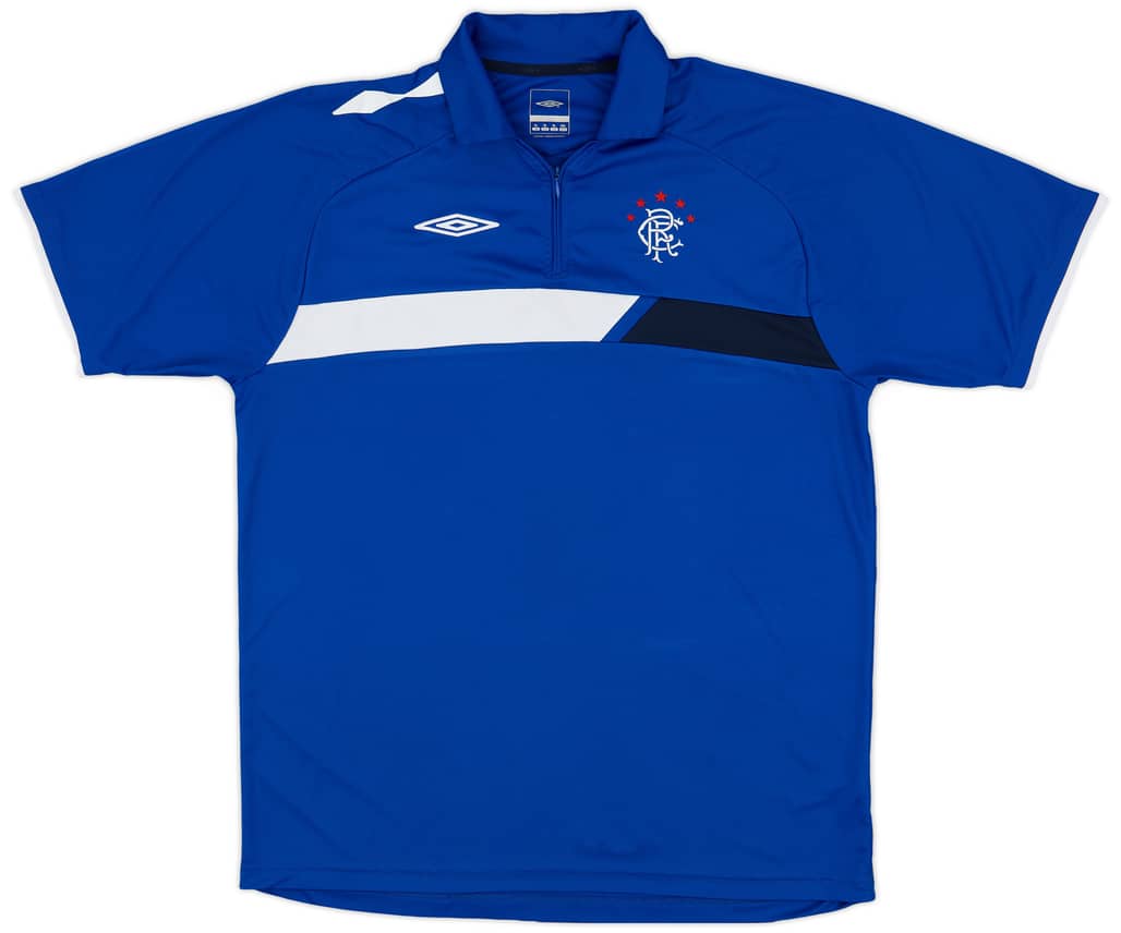 2007-08 Rangers Umbro 1/4 Zip Training Shirt - 9/10 - (XL)