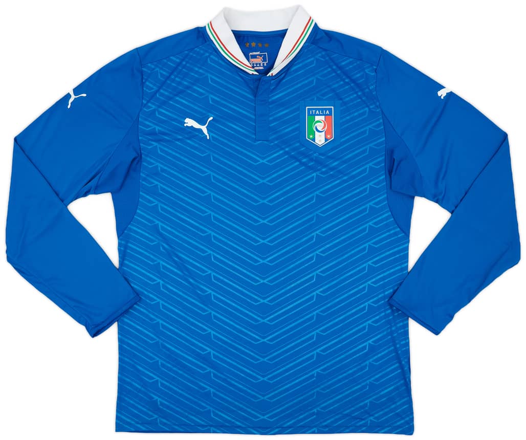 2012-13 Italy Player Issue Home L/S Shirt - 9/10 - (XXL)