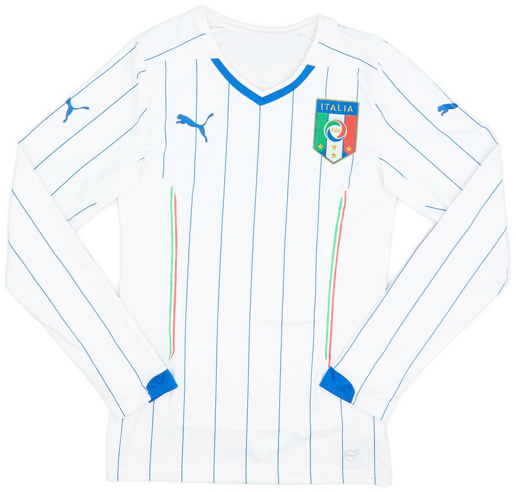 2014-15 Italy Player Issue Away L/S Shirt - 8/10 - (L)