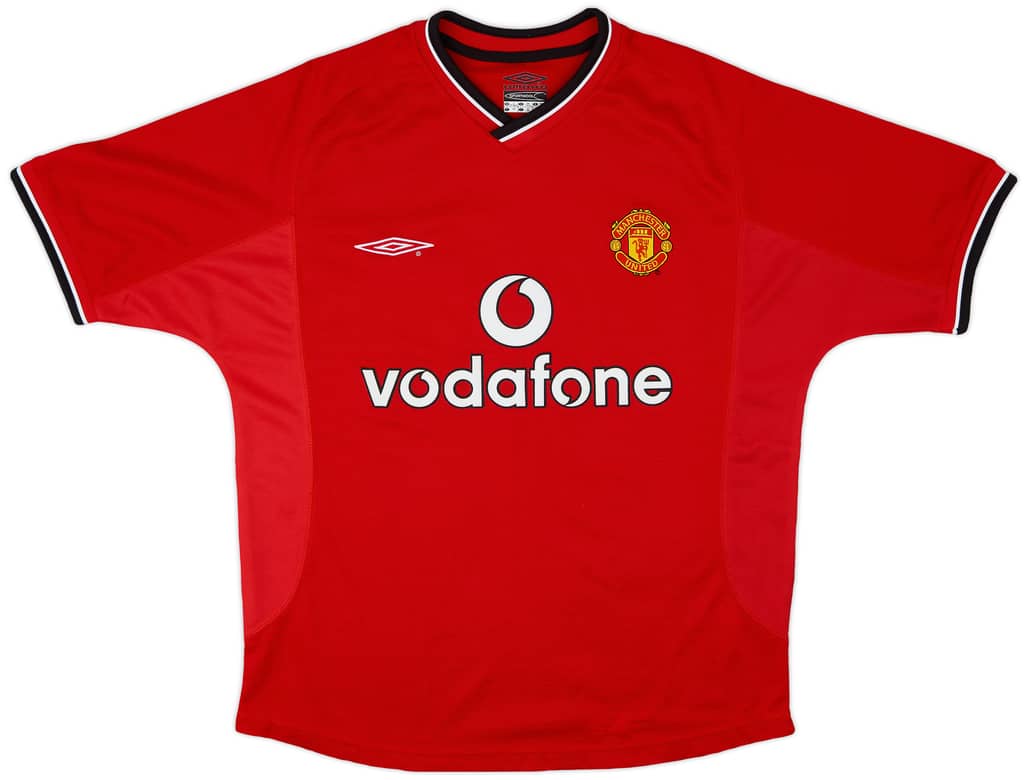 2000-02 Manchester United Home Shirt - 9/10 - (XL.Boys)