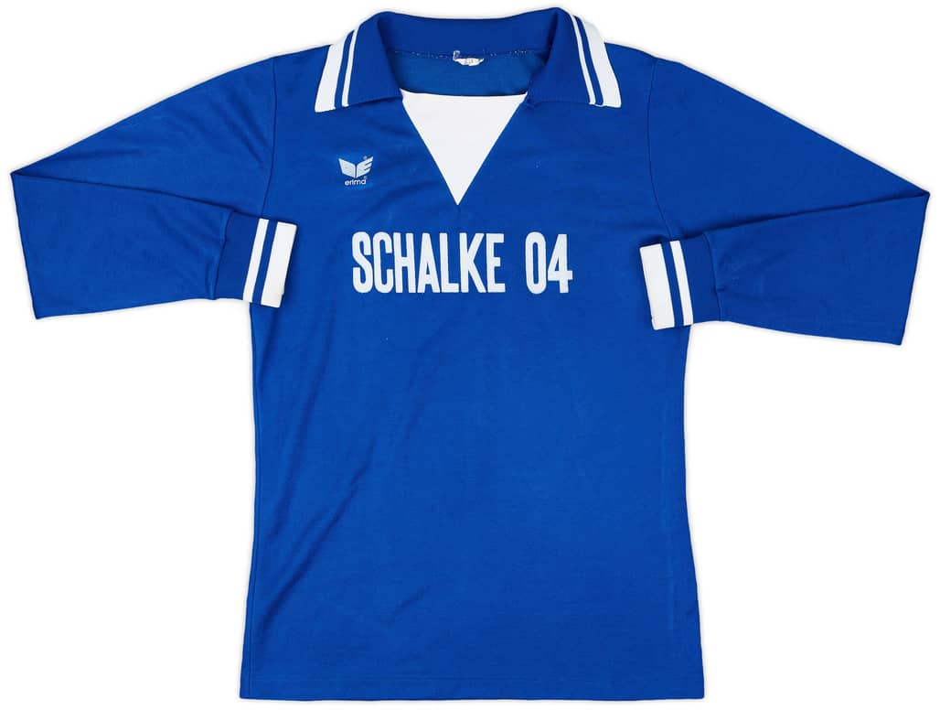 1977-78 Schalke Home L/S Shirt - 9/10 - (M)
