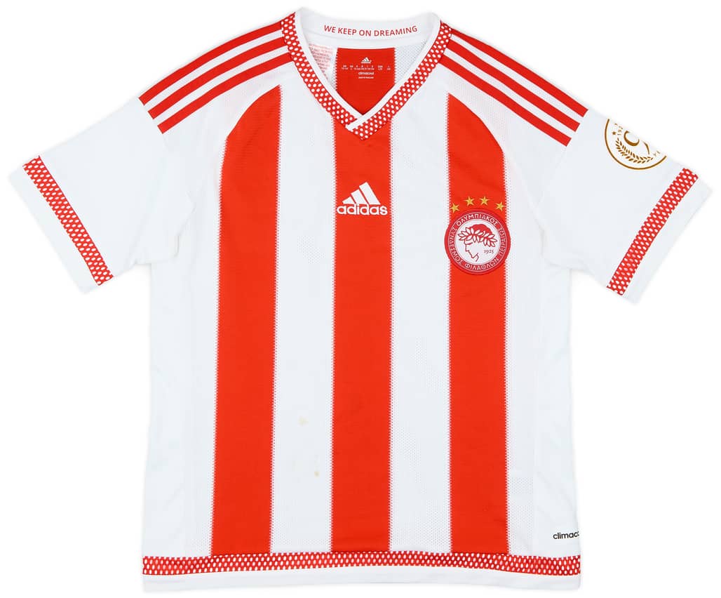 2015-16 Olympiakos Home Shirt - 6/10 - (L.Boys)