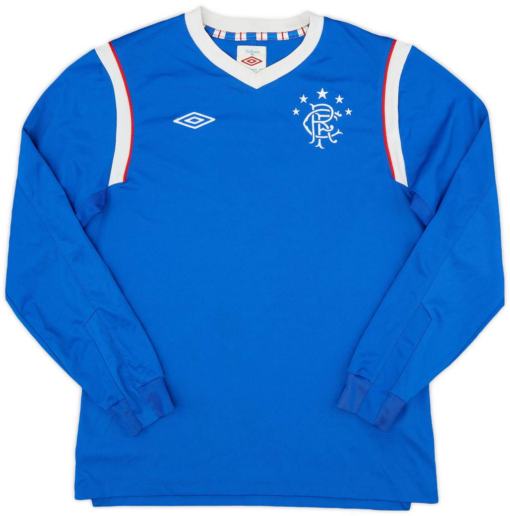 2011-12 Rangers Home L/S Shirt - 7/10 - (L.Boys)