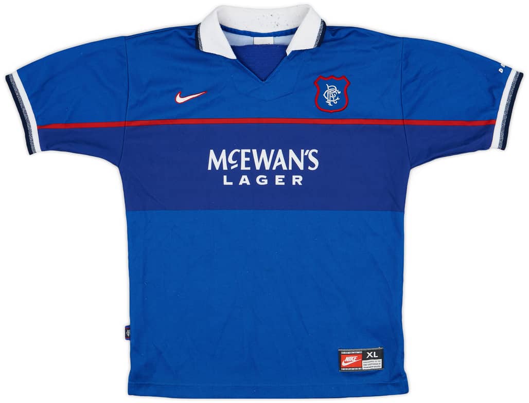 1997-99 Rangers Home Shirt - 8/10 - (XL.Boys)