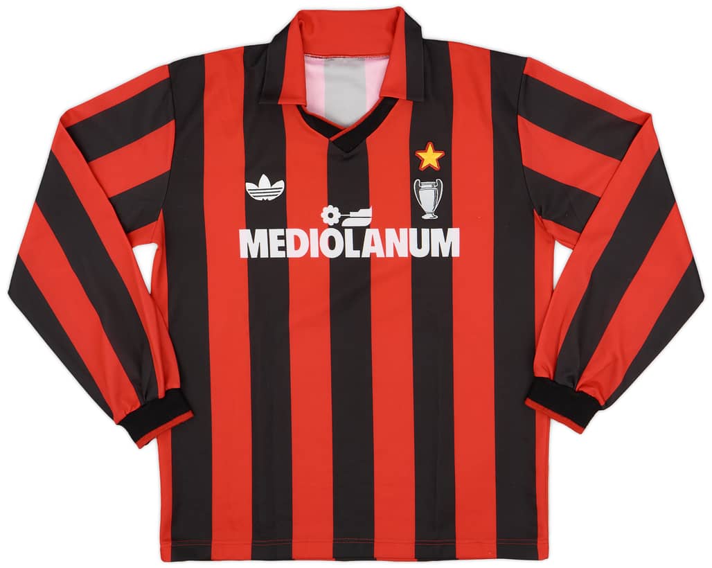 1990-91 AC Milan Home L/S Shirt - 8/10 - (M)