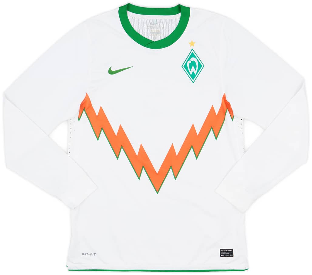 2010-11 Werder Bremen Player Issue Away L/S Shirt - 9/10 - (L)
