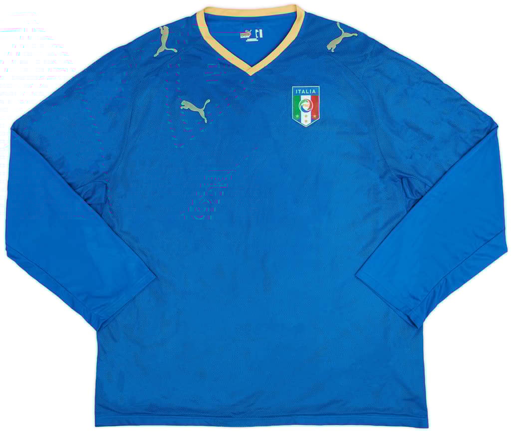 2007-08 Italy Home L/S Shirt - 5/10 - (XXL)