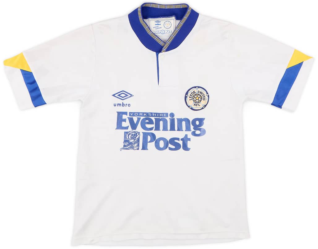 1991-92 Leeds United Home Shirt - 7/10 - (S.Boys)