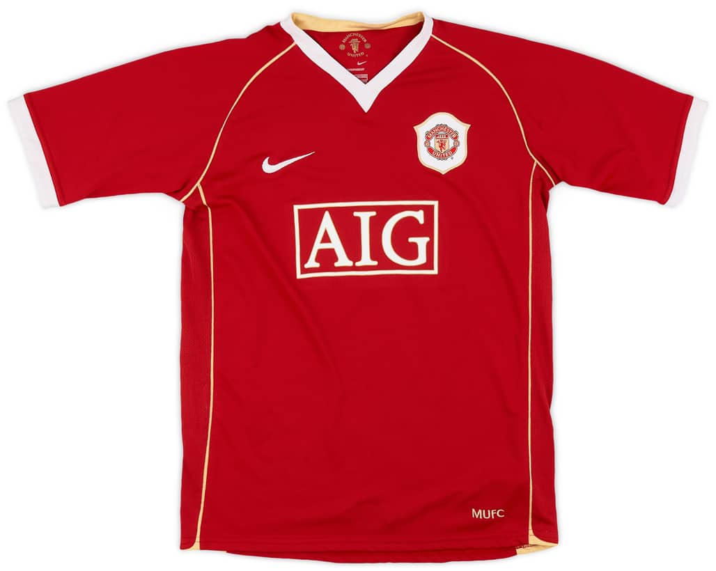 2006-07 Manchester United Home Shirt - 8/10 - (XL.Boys)