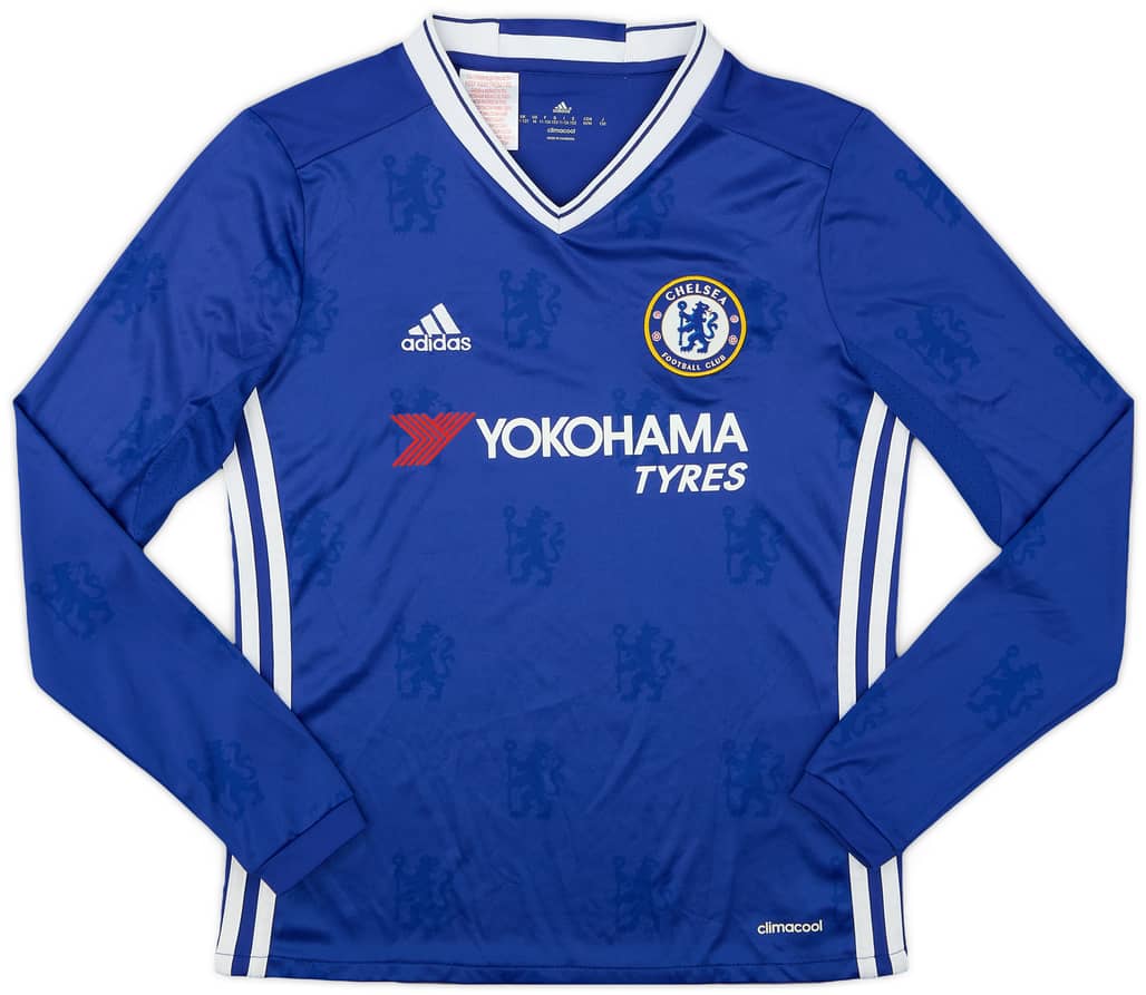 2016-17 Chelsea Home L/S Shirt - 9/10 - (M.Boys)