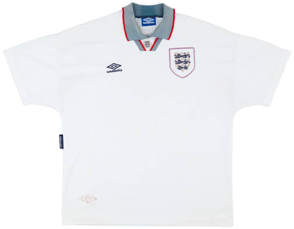 1993-95 England Home Shirt - 5/10 - (XL)
