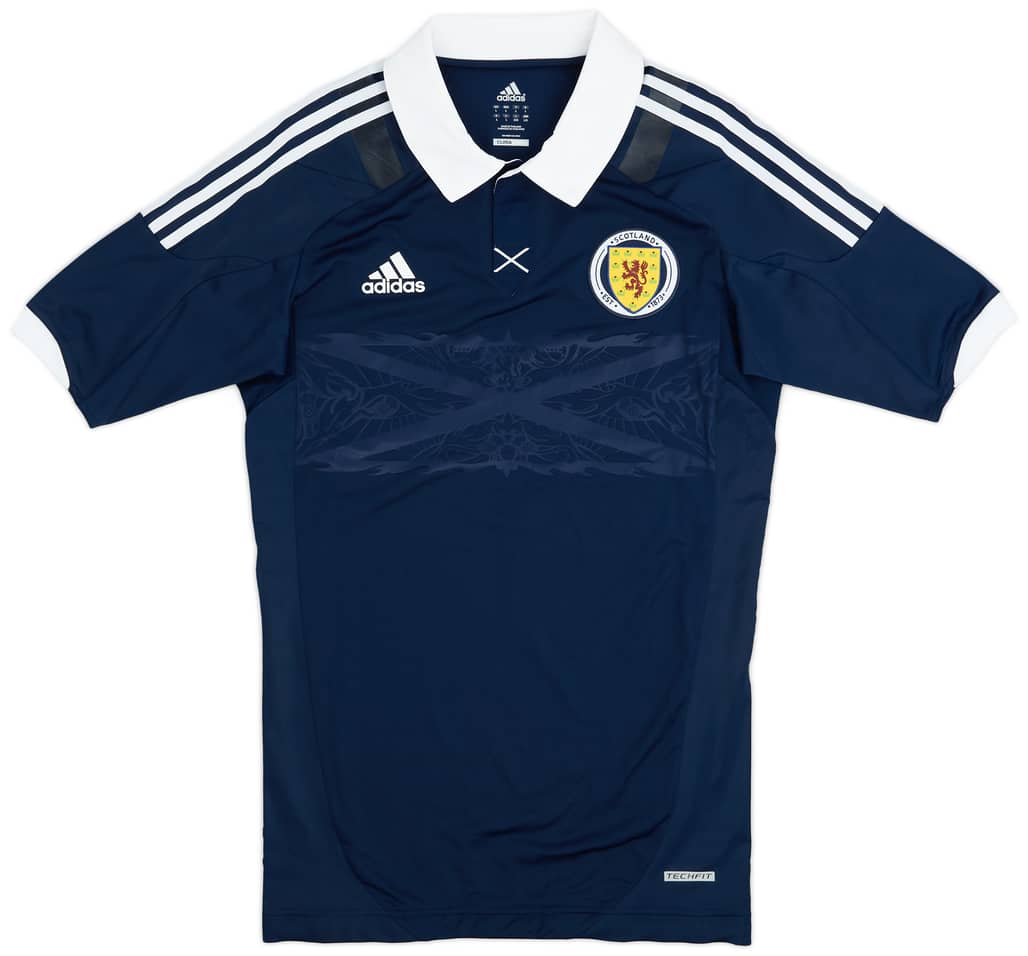 2011-13 Scotland Player Issue Techfit Home Shirt - 9/10 - (L)