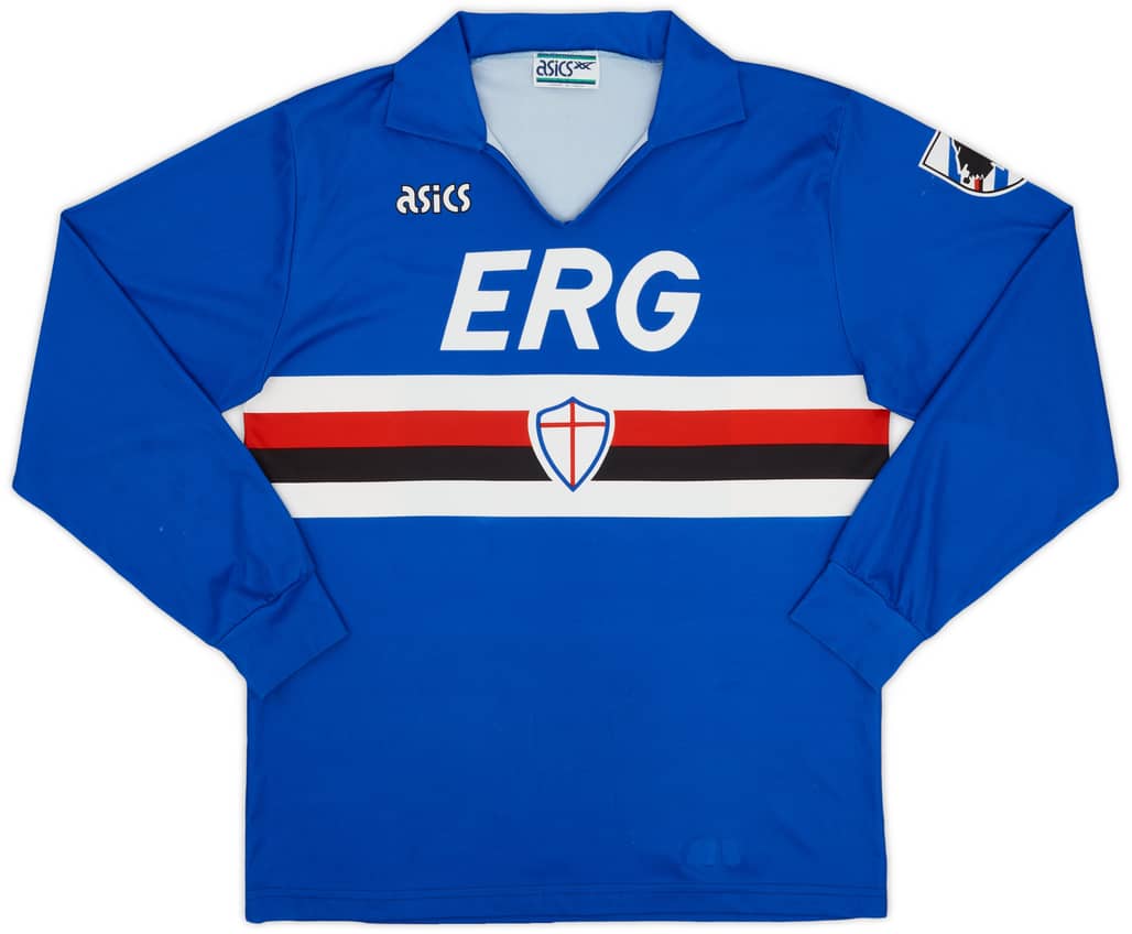 1990-92 Sampdoria Home L/S Shirt - 7/10 - (L)