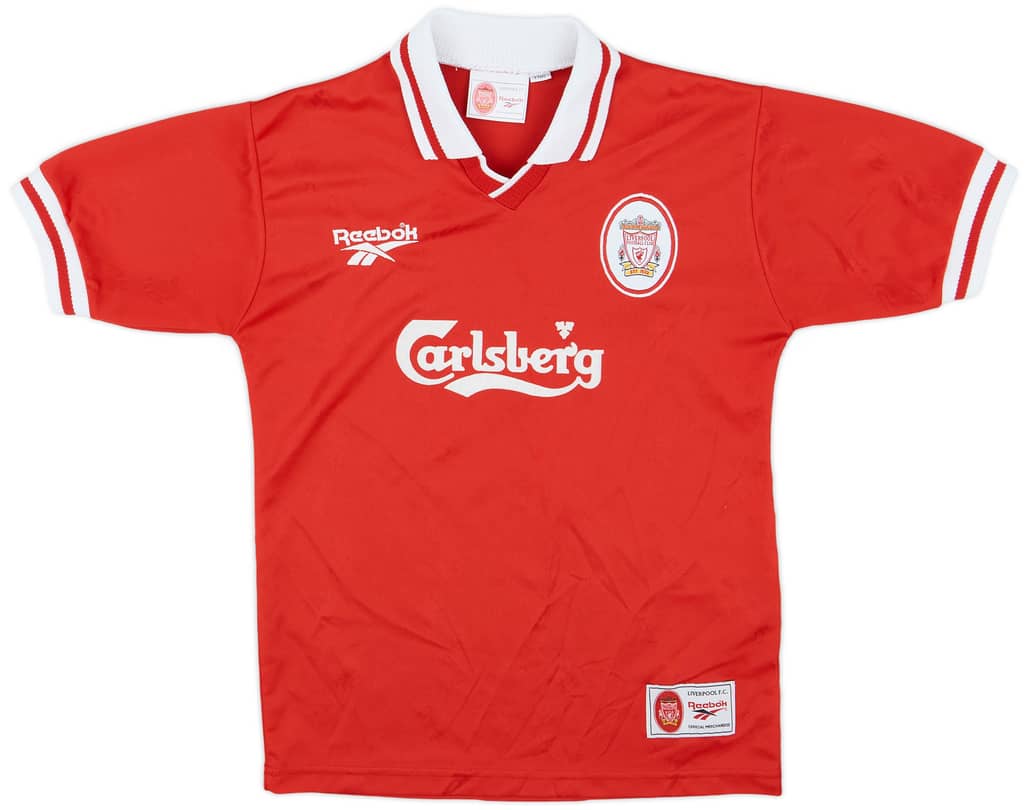 1996-98 Liverpool Home Shirt - 8/10 - (Y)