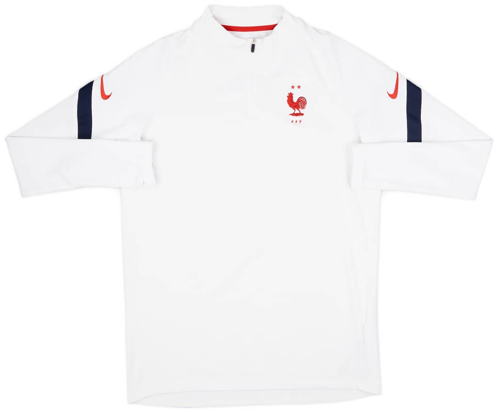 2020-21 France Nike 1/4 Zip Training Top - 8/10 - (L)