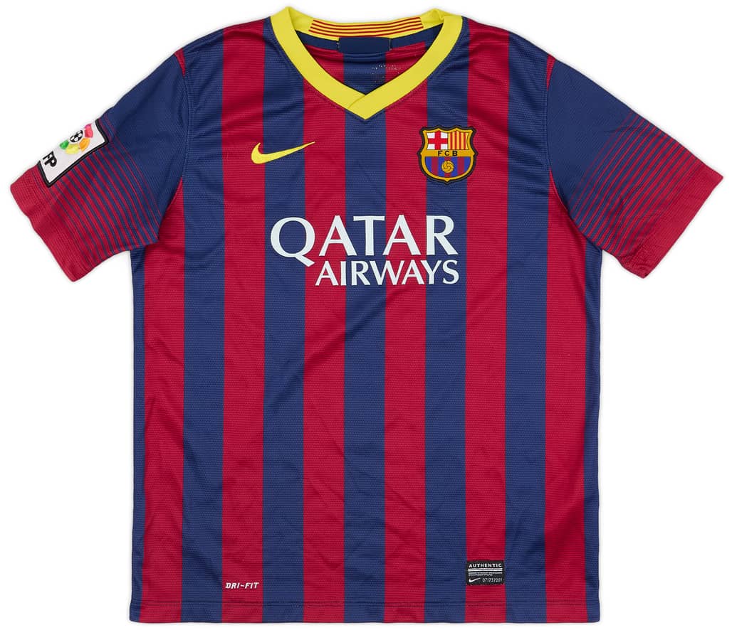 2013-14 Barcelona Home Shirt - 6/10 - (L.Boys)