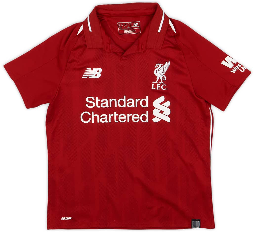 2018-19 Liverpool Home Shirt - 8/10 - (M.Boys)