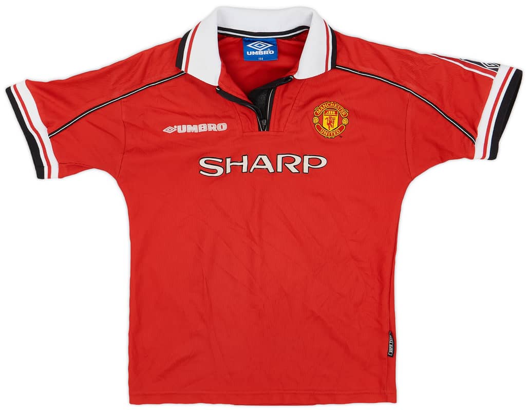 1998-00 Manchester United Home Shirt - 8/10 - (L.Boys)