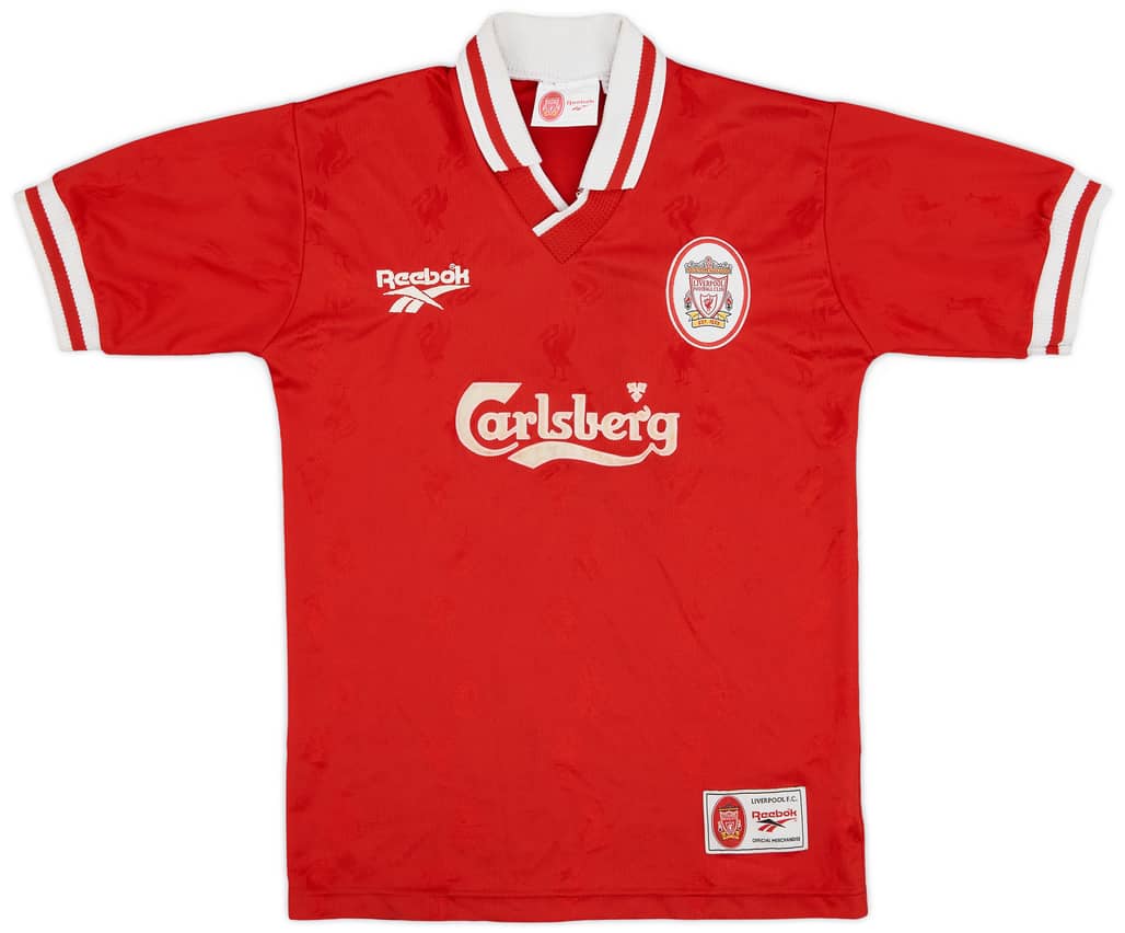 1996-98 Liverpool Home Shirt - 8/10 - (Y)